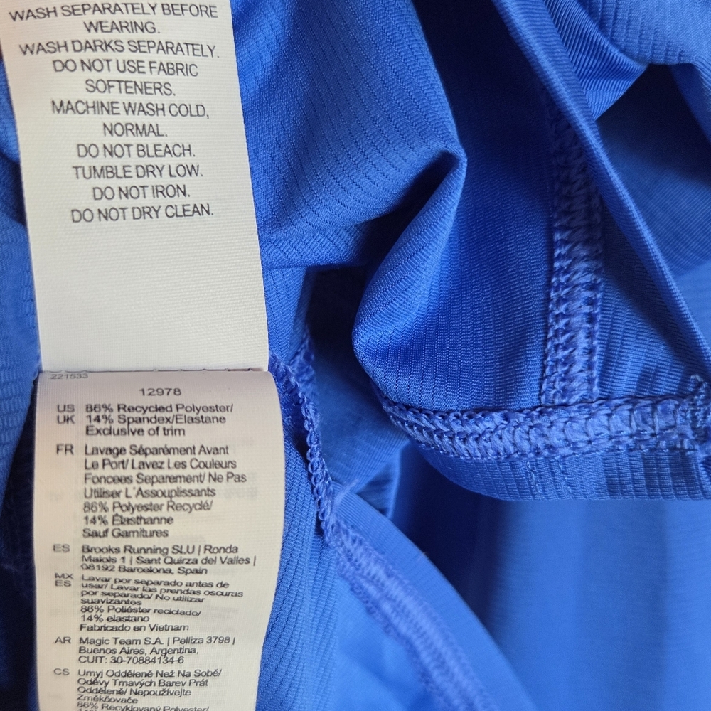 NWOT Brooks Sprint Free Long Sleeve Shirt in Bluetiful - Picture 6 of 7